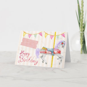 Carte Carousel Joyeux Anniversaire