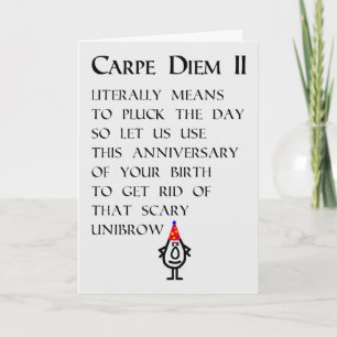 Carte Carpe Diem II Un Poème D'Anniversaire Drôle