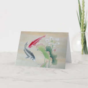 Carte Carpe Koï au Lotus