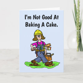 Carte Carpenter femme, Carnet d'anniversaire du construc