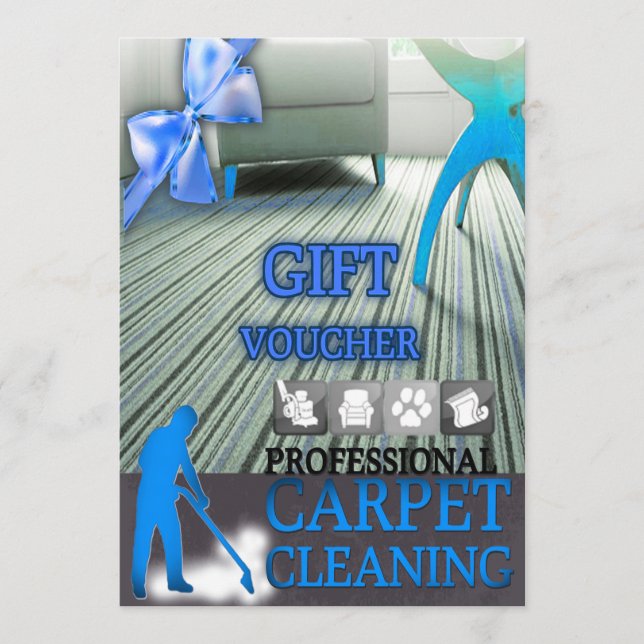 Carte Carpet Cleaning Service Gift Voucher (Devant)