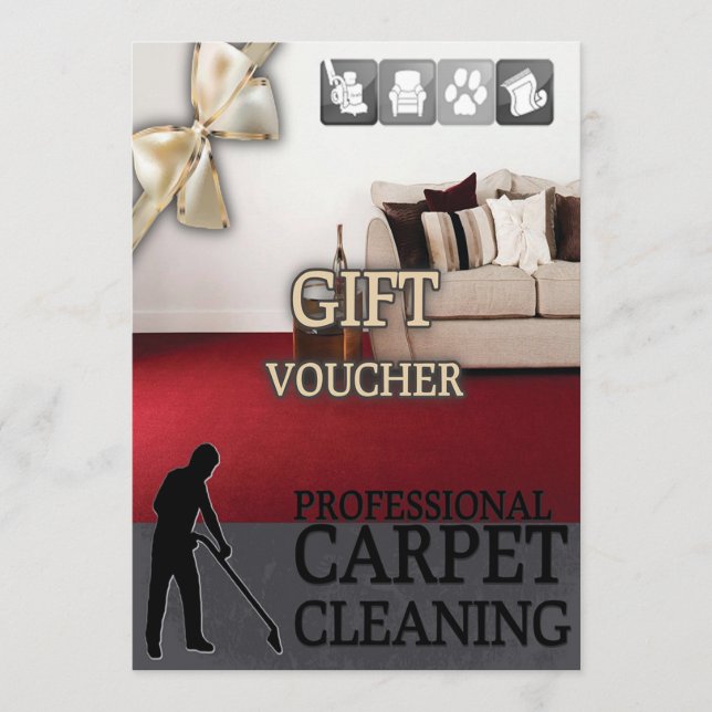 Carte Carpet Cleaning Service Gift Voucher (Devant)