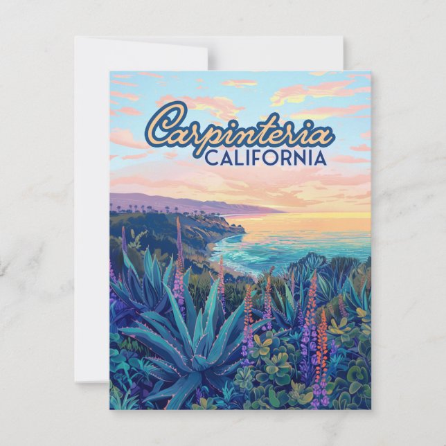 Carte Carpinteria California Père Noël Barbara Ventura C (Devant)