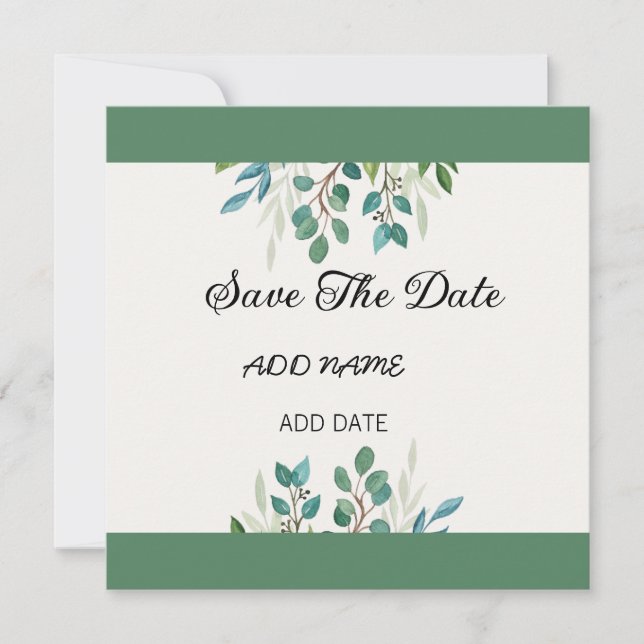 Carte Carré botanique de verdure de couronne de fer enre (Devant)