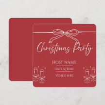 Carré cadeau ruban rouge et blanc Noël