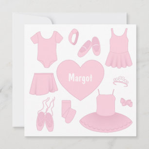 Carte Carré de vêtements de ballet - Arrière - pla