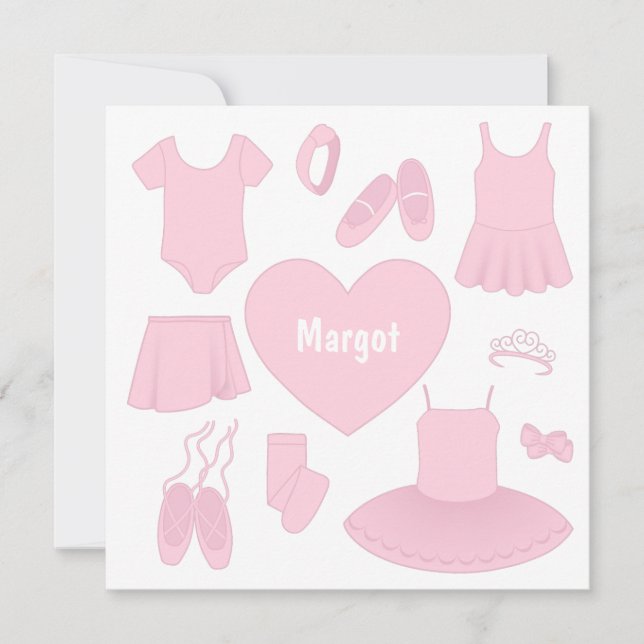 Carte Carré de vêtements de ballet - Arrière - pla (Devant)
