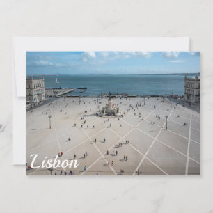 Carte Carré du commerce d'en haut à Lisbonne, Portugal