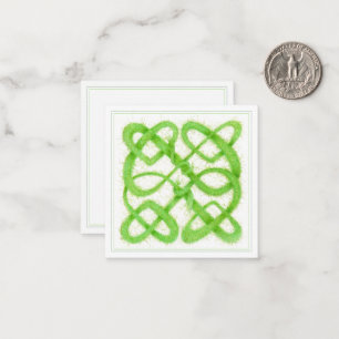 Carte Carré plat GREEN CELTIC KNOT 2,5 pouces