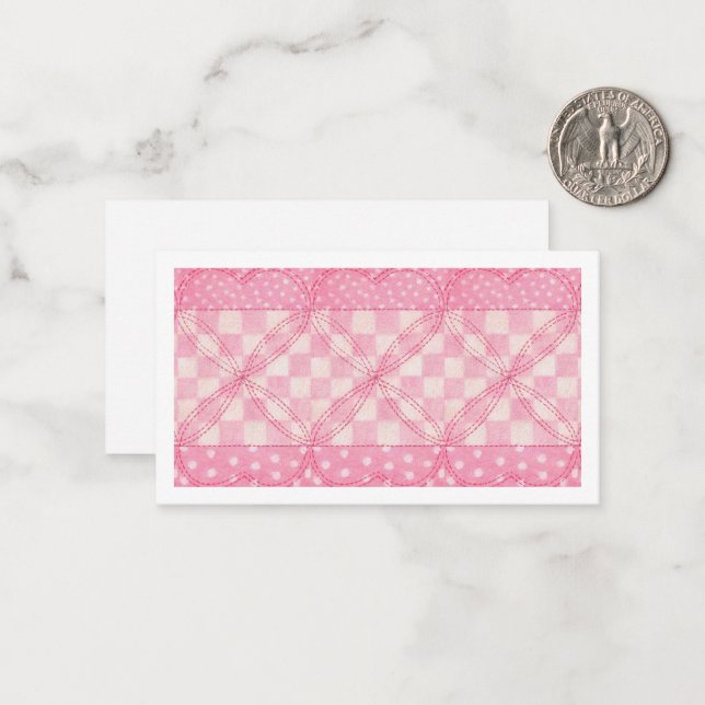 CARTE CARRÉE ROSE 3,5x2 Carte plate II (Devant/Arrière en situation)