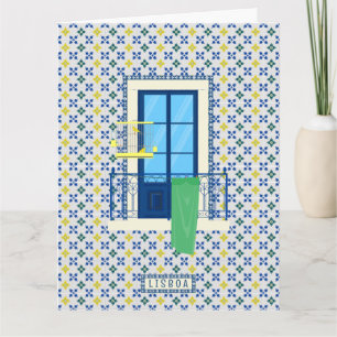 Carte Carrelage portugais et balcon de fenêtre avec oise