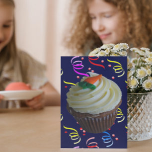 Carte Carrot Cake Cupcake Confetti Anniversaire personna