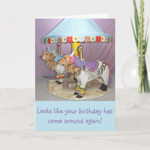 Carte Carrousel d'or d'anniversaire