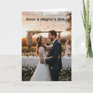 Carte Cartão de Casamento Comemorativo
