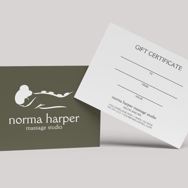 Carte Carte-cadeau Spa de jour pour massothérapeute de m (Créateur téléchargé)