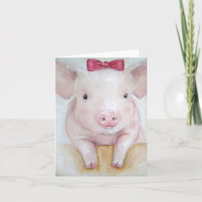 Carte Carte/carte animale de porc de bébé (Devant)