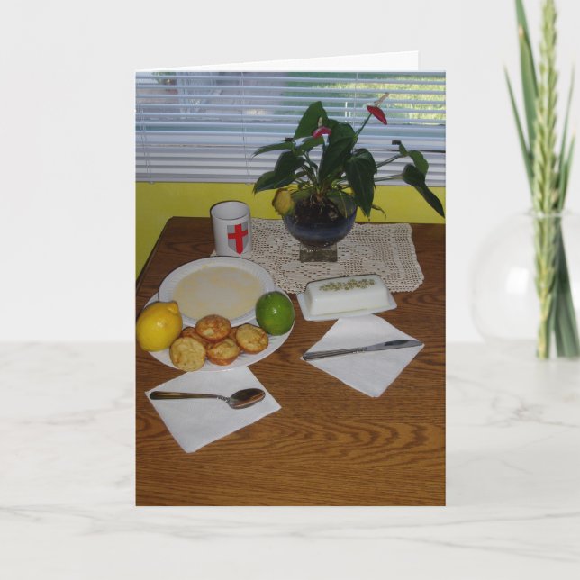 Carte "Carte d'anniversaire "Le petit déjeuner d'un arti (Devant)