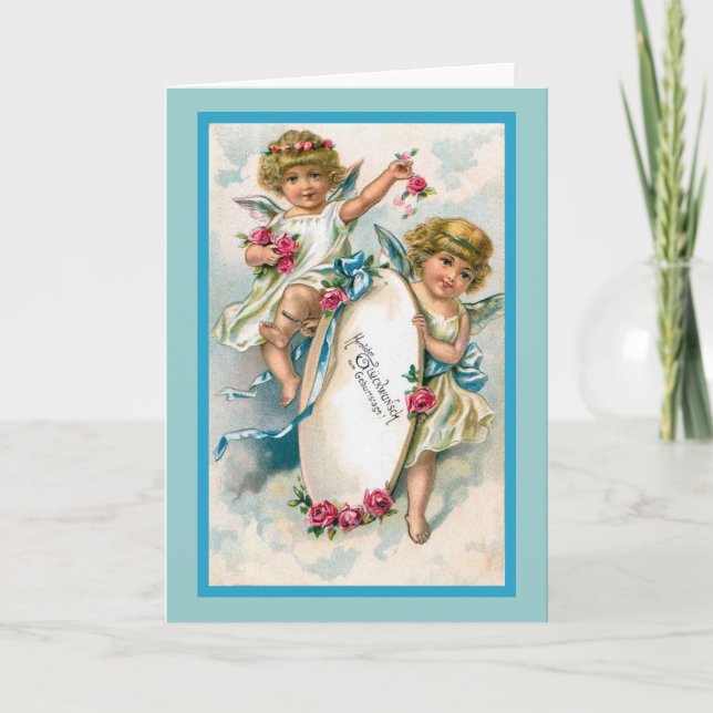 Carte "Carte d'anniversaire Vintage allemande" (Devant)