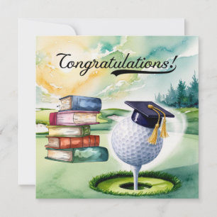 Carte "Carte de diplôme de golf - Félicitations diplômés