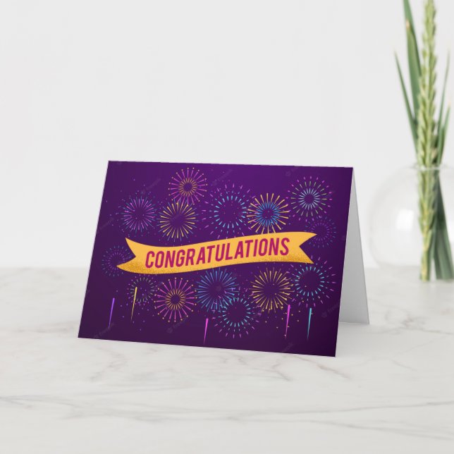 CARTE **CARTE DE FÉLICITATIONS DU PREMIER ANNIVERSAIRE** (Devant)