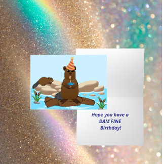 Carte "Carte de vœux pliée « Joyeux anniversaire, nom d'