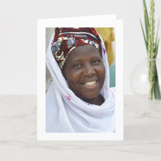 Carte Carte, "femme musulmane de sourire dans la robe