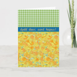 Carte Carte, jonquilles et guingan du jour de St David