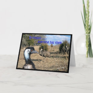 Carte Carte-personnaliser d'anniversaire d'émeu