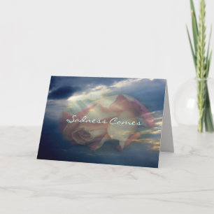 Carte Carte-personnaliser rose fanée de sympathie toute