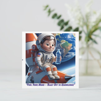 Carte "Carte plate Astronaut Rocket Space