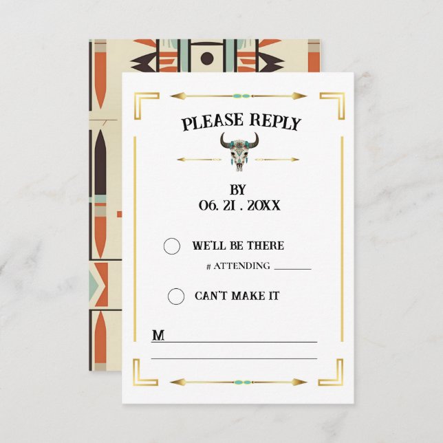 Carte Carte-réponse Tatanka Bison Ranch de l'Ouest Yello (Devant / Derrière)