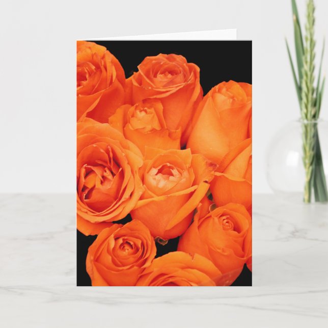 Carte Carte, Rose orange, Vertical (Devant)