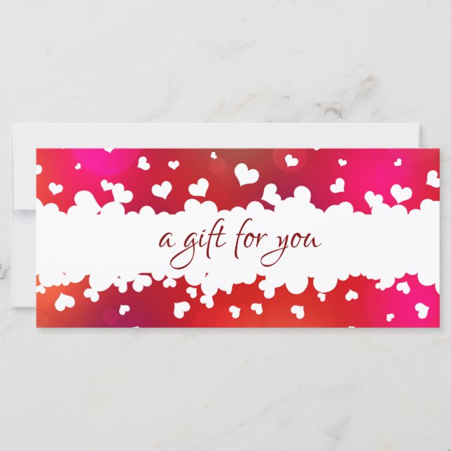 Carte Cartes-Cadeaux Heureuses Saintes-Valentin (Devant)