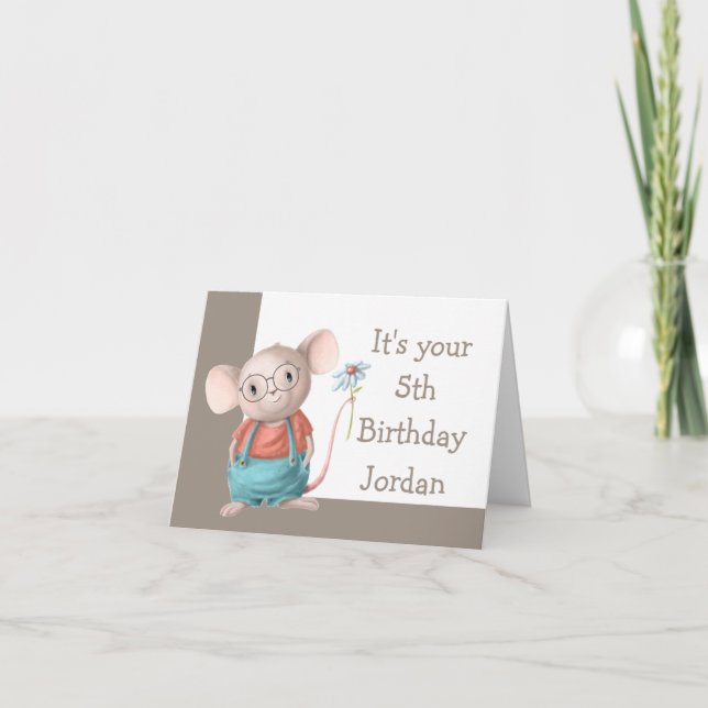 Carte Cartographie d'animal de souris lunettes 5e Annive (Devant)
