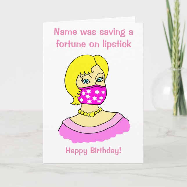 Carte Cartographie Femme Facemask Lipstick Blonde Annive (Devant)