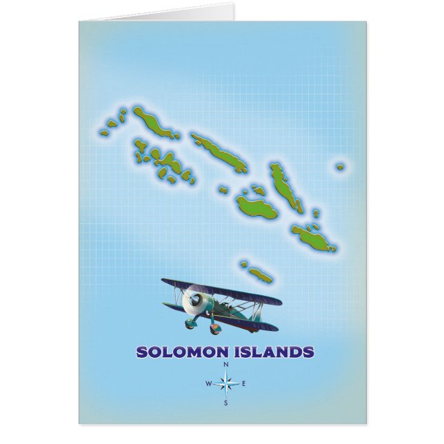 Carte cartographique des îles Salomon. (Devant)