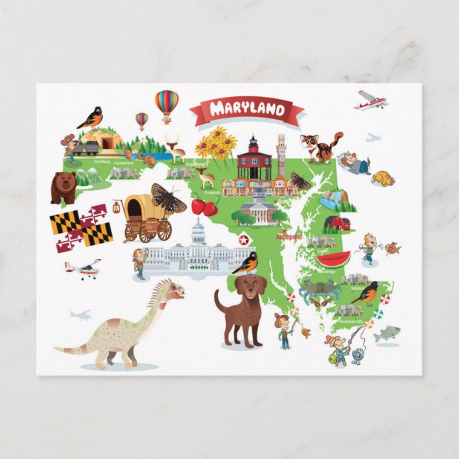 Carte Cartographique du Maryland (Devant)