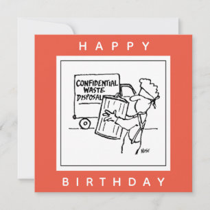 Carte Carton confidentiel d'élimination des déchets