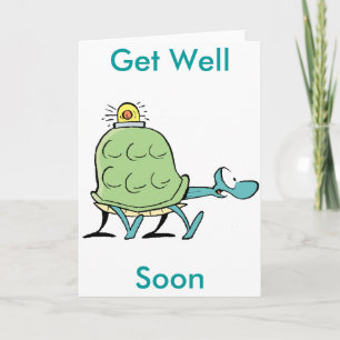 Carte Carton d'Ambulance de tortue Se remettre bientôt C