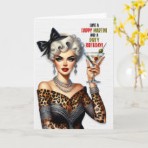 Carton d'anniversaire sale Funny Retro Happy Marti