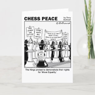 Carte Carton de Kings protestest march Chess Peace
