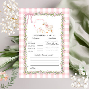 Carte Carton de Prédictions & Conseils pour Bébé Silly G