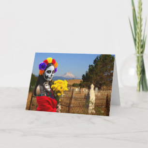 Carte Carton d'invitation à la fête de La Catrina.