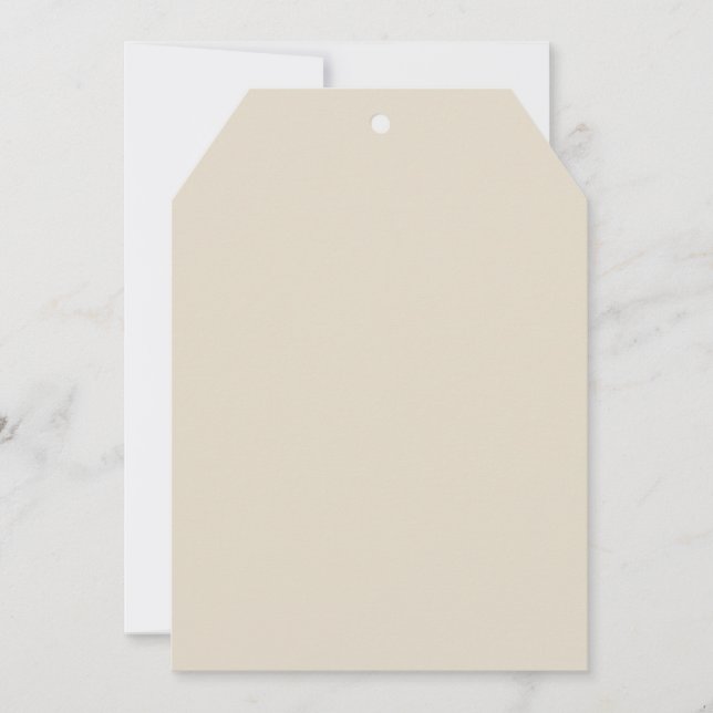 Carte Carton d'invitation étiquette blanc os (Devant)