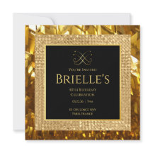 Carton d'invitation Opulence Minivites Or Annivers