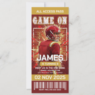 Carte Carton d'invitation pour l'anniversaire des San Fr