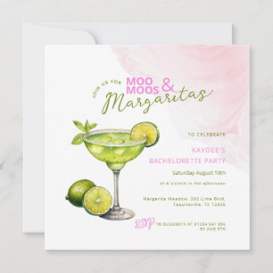 Carte Carton d'invitation rose pour l'enterrement de vie
