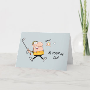 Carte Cartoon Golf Fête des pères