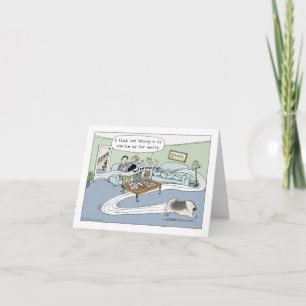 Carte Cartoon Keeshond Dog Agility   Anniversaire person