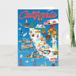 Carte Cartoon Map of California